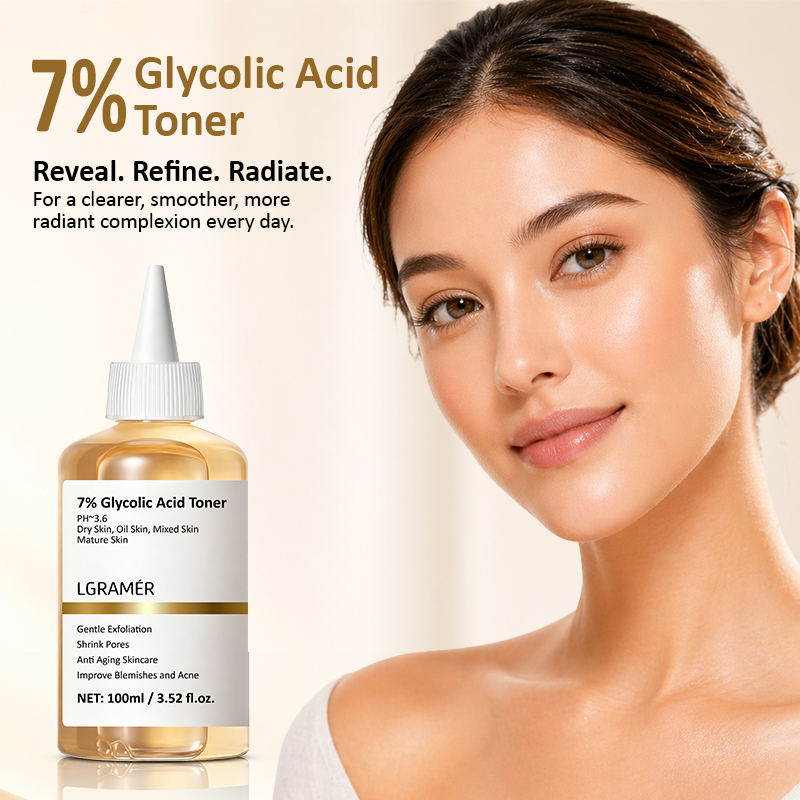 Lactic Acid Toner - 100ml Exfolierendes Gesichtstonikum, 7% Glykolsäure Exfolierendes