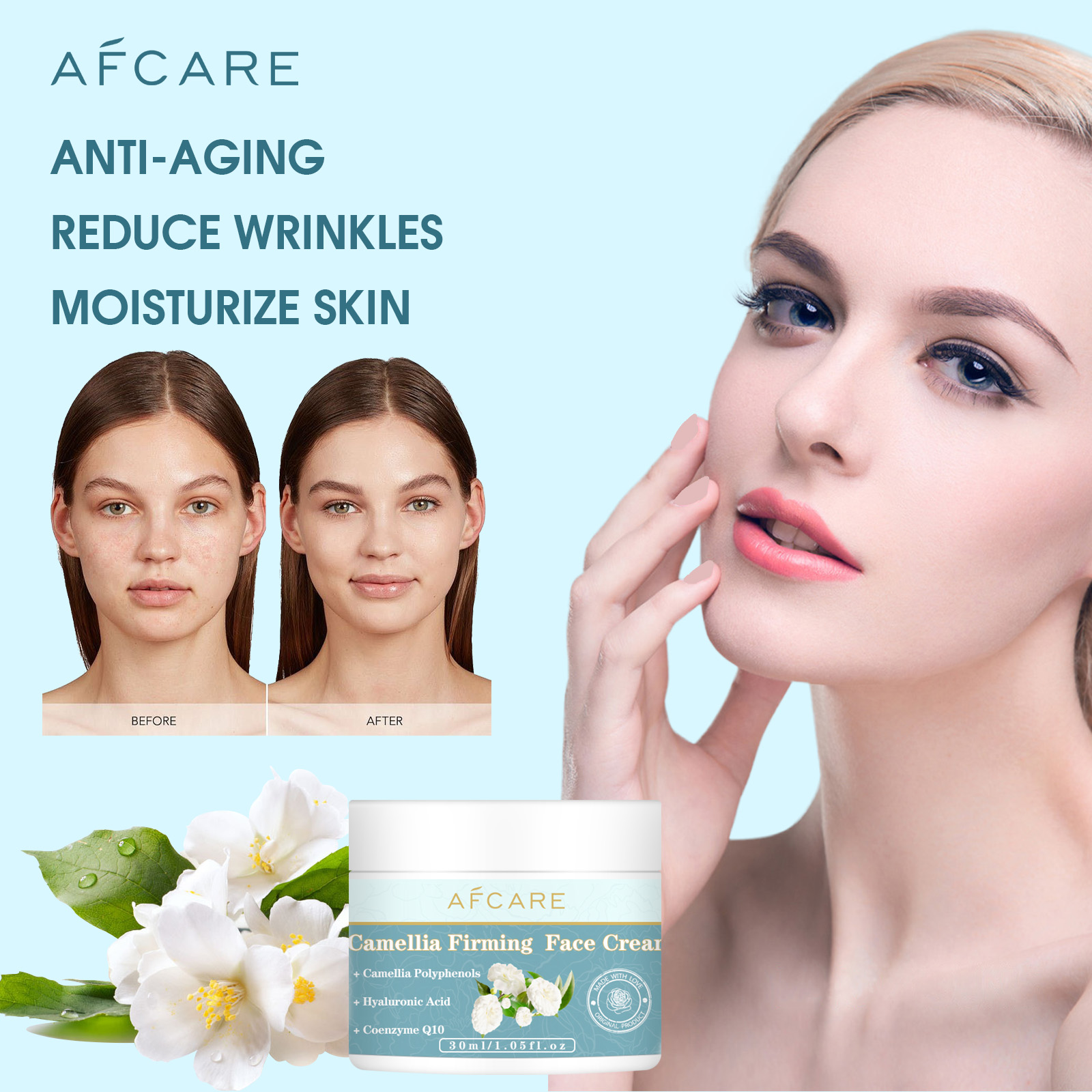 Coenzyme Q10 Cream - Camellia Firming Face Cream Anti-Falten-Essenz Reduziert