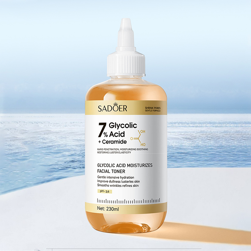 Lactic Acid Toner - SADOER Glykolsäure Toner Gesichtsserum Gesichtspflege Feuchtigkeitsspendender
